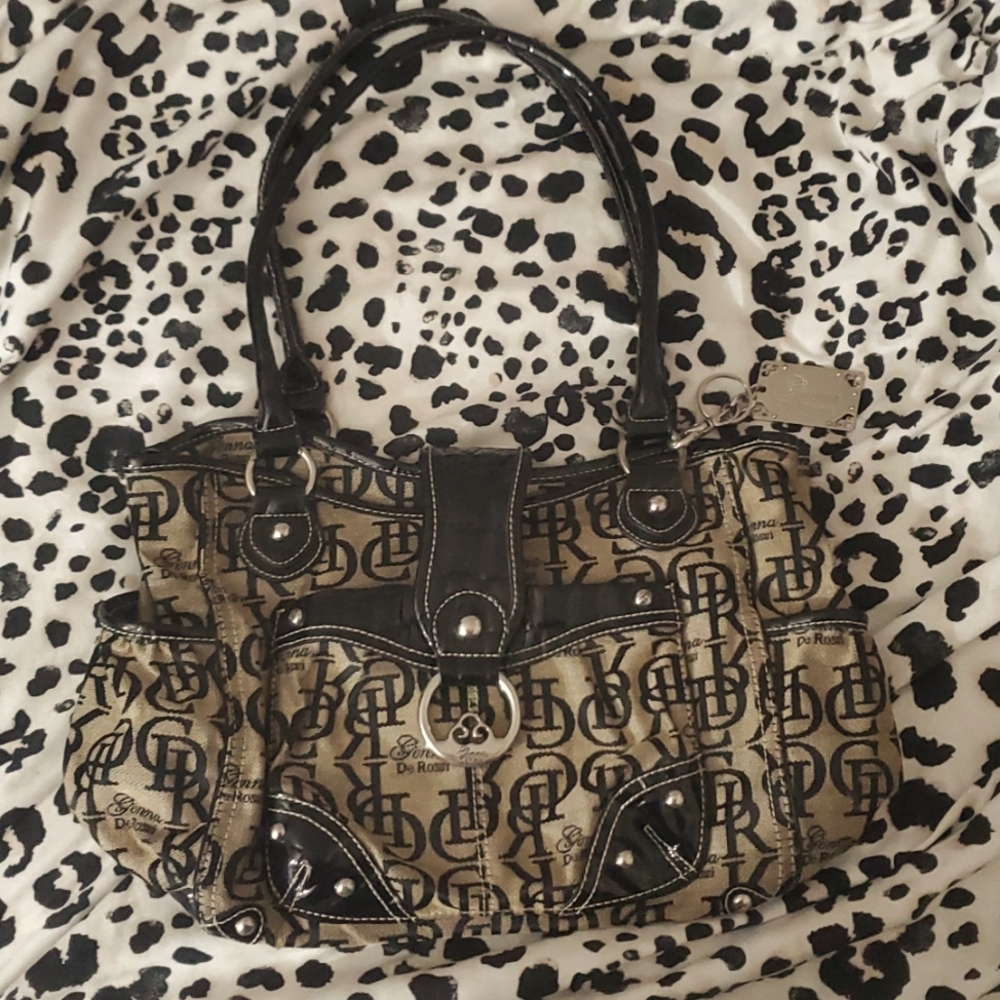 Genna de rossi tan and black bag